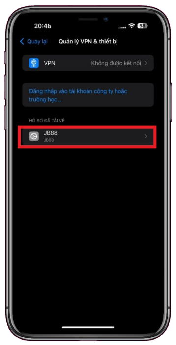 Bước 3: Chọn ứng dụng JB88 đã tải về và chọn cài đặt